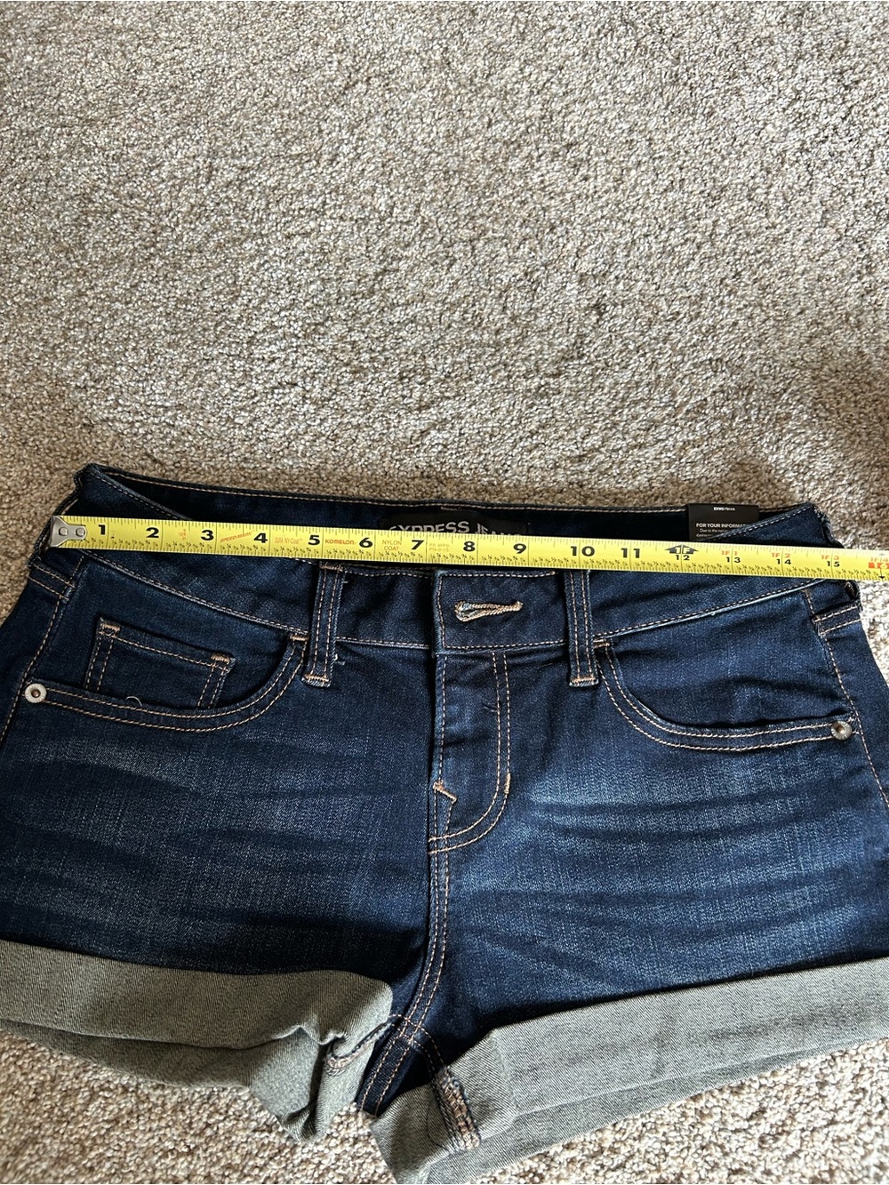 Express Women's Dark Blue Denim Jean Shorts size 2 - Picture 11 of 11